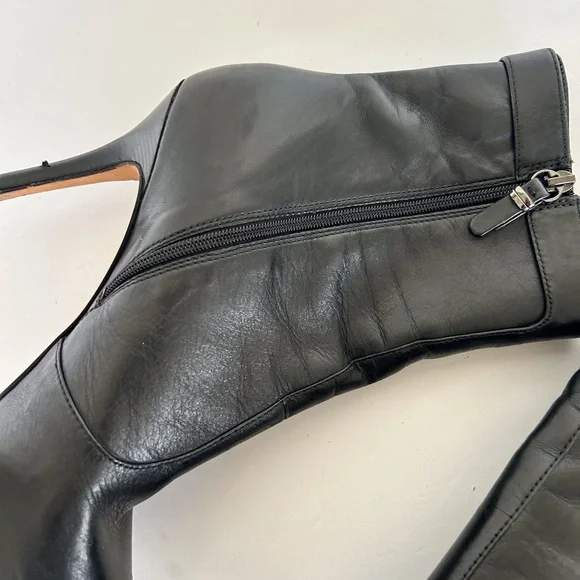 VIA SPIGA BLACK LEATHER BOOTS SIZE 8.5 - Picture 10 of 16